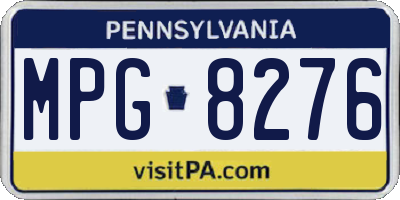 PA license plate MPG8276
