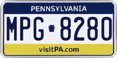 PA license plate MPG8280