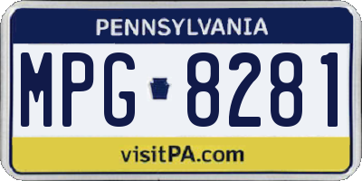 PA license plate MPG8281