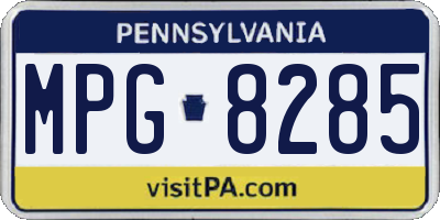 PA license plate MPG8285