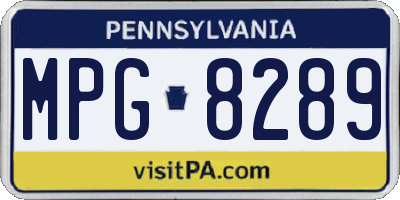 PA license plate MPG8289