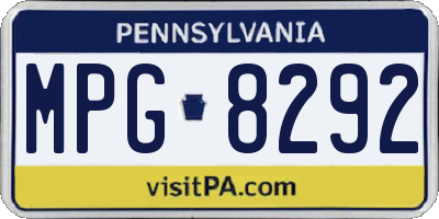 PA license plate MPG8292