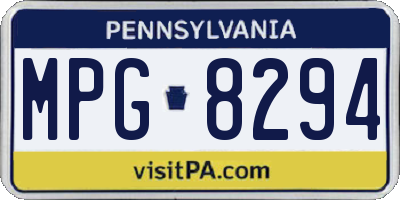 PA license plate MPG8294