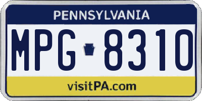 PA license plate MPG8310