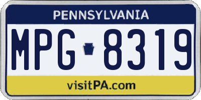 PA license plate MPG8319