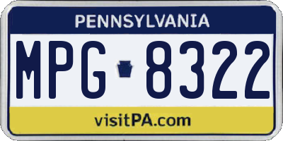 PA license plate MPG8322