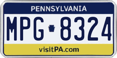 PA license plate MPG8324