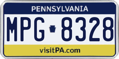 PA license plate MPG8328