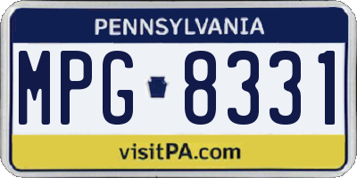 PA license plate MPG8331