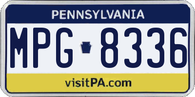PA license plate MPG8336