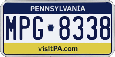 PA license plate MPG8338