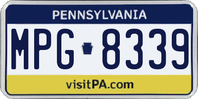 PA license plate MPG8339