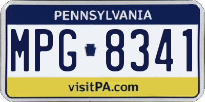 PA license plate MPG8341