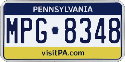 PA license plate MPG8348