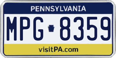 PA license plate MPG8359