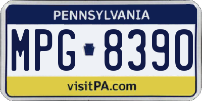 PA license plate MPG8390