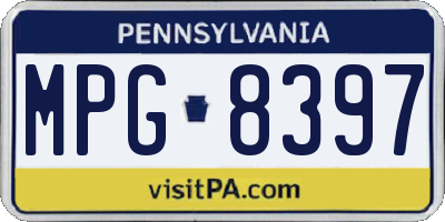 PA license plate MPG8397