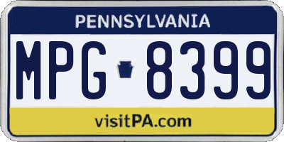 PA license plate MPG8399