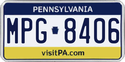 PA license plate MPG8406