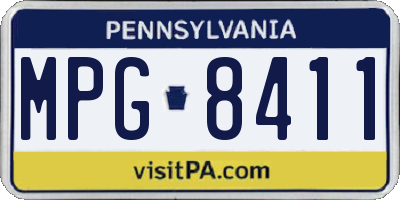 PA license plate MPG8411