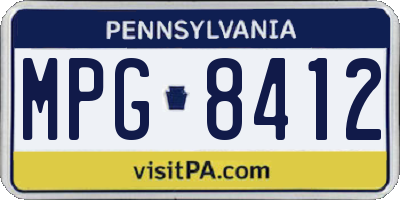 PA license plate MPG8412