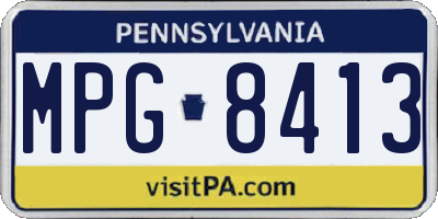 PA license plate MPG8413