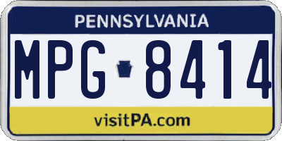 PA license plate MPG8414