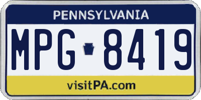 PA license plate MPG8419