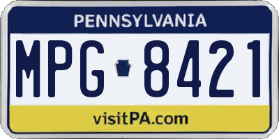 PA license plate MPG8421