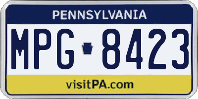 PA license plate MPG8423