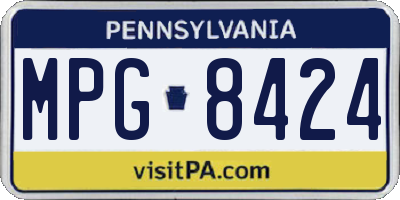 PA license plate MPG8424