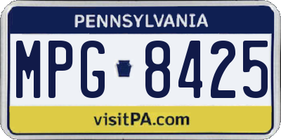 PA license plate MPG8425