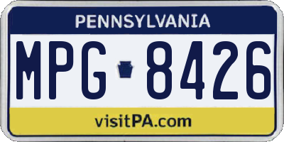 PA license plate MPG8426