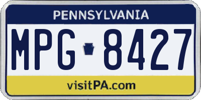 PA license plate MPG8427