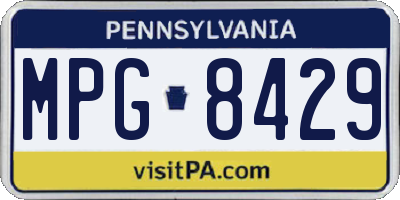 PA license plate MPG8429