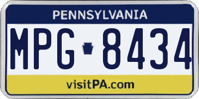 PA license plate MPG8434