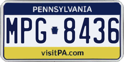 PA license plate MPG8436
