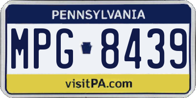 PA license plate MPG8439
