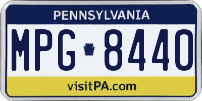 PA license plate MPG8440