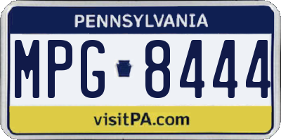 PA license plate MPG8444