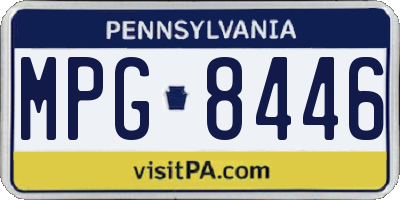 PA license plate MPG8446