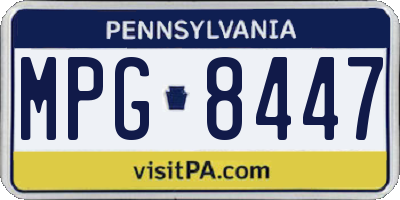 PA license plate MPG8447