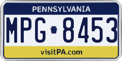 PA license plate MPG8453