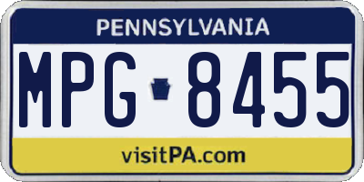 PA license plate MPG8455
