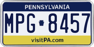 PA license plate MPG8457
