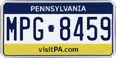 PA license plate MPG8459
