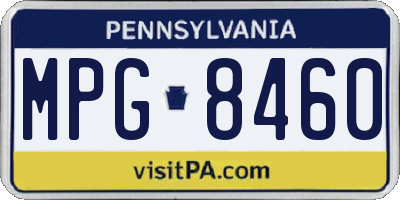 PA license plate MPG8460