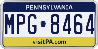 PA license plate MPG8464