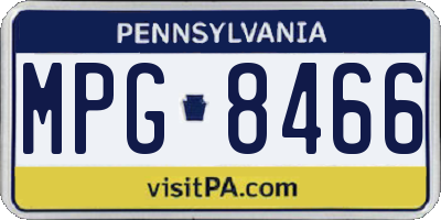 PA license plate MPG8466