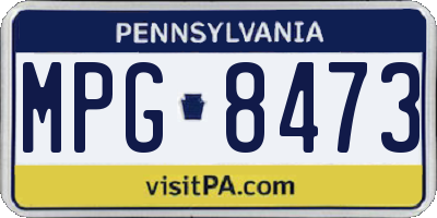 PA license plate MPG8473
